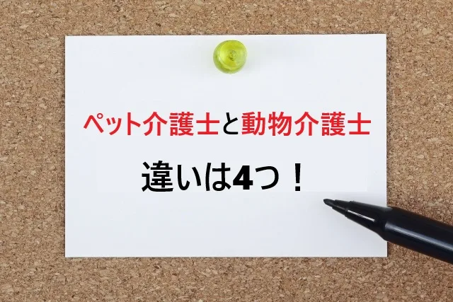 ペット介護士と動物介護士の違いは4つ！どっちがおすすめ？費用・期間・学習内容を比較